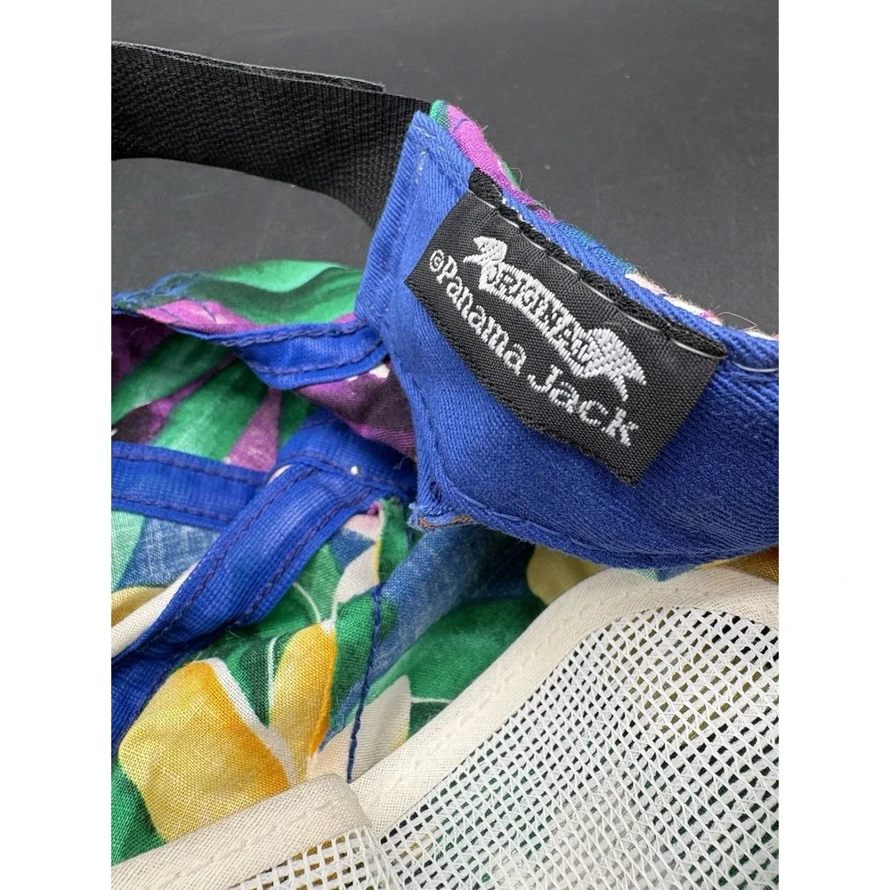Panama Jack Floral Hat Mens OSFM Multicolor Excellent Tropical Embroidered Cap